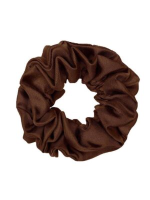 SOLID SCRUNCHIE - BROWN