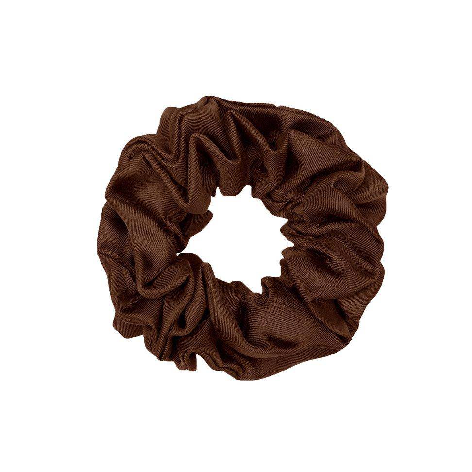 SOLID SCRUNCHIE - BROWN